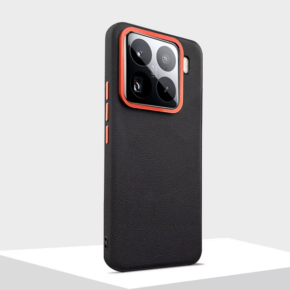 Etui skórzane do Xiaomi 15, leather hybrid, czarne