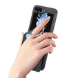 Etui do Samsung Galaxy Z Flip7 FE / Z Flip6, Card Slot Ring Case, czarne