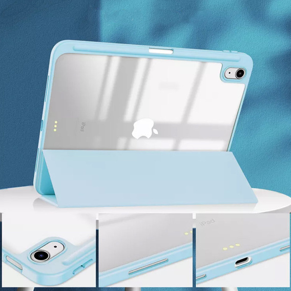 Etui do iPad 11" 2025 A16 (11 gen.) / iPad 10.9" 2022 (10 gen.), Smartcase Hybrid, z miejscem na rysik, niebieskie