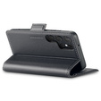 Etui do Samsung Galaxy S24 Ultra, ERBORD Glossy Litchi, portfel z klapką, czarne