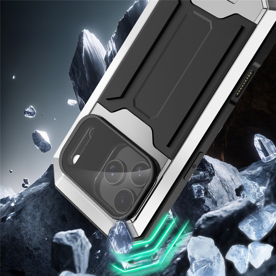 Etui pancerne  R-JUST z osłoną ekranu i podstawką do iPhone 17 Pro