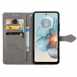 Etui z klapką do Motorola Moto G24 / G24 Power / G04, Mandala, szare