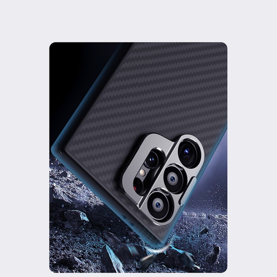 Etui do Samsung Galaxy S24 Ultra, pancerne Nillkin, Carboprof Case, do Magsafe, czarne