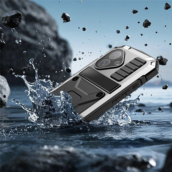 Etui R-JUST z podstawką i wbudowanym szkłem do iPhone 17