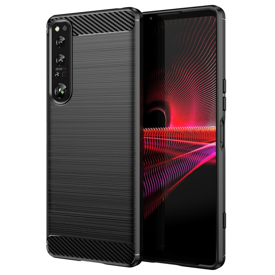Etui do Sony Xperia 1 IV, Karbon, czarne