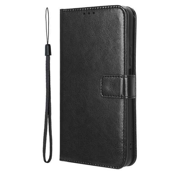 Etui z klapką do Xiaomi Redmi Note 14 Pro 5G / Xiaomi Poco X7 5G, Crazy Horse Wallet, czarne