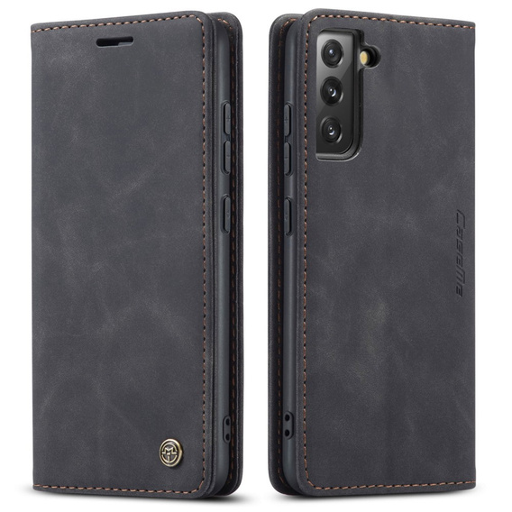 Etui CASEME do Samsung Galaxy S22+ Plus 5G, Leather Wallet Case, czarne