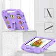 Etui do iPad 9.7" 2018/2017 (6/5 gen.) / Pro 9.7" 2016, Cute Patterns, z podstawką, Fioletowe