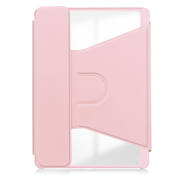 Etui z klawiaturą do Samsung Galaxy Tab S9 FE / S10 FE, Rotary 360° Leather, różowe