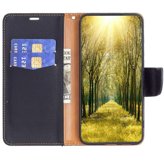 Etui z klapką do Xiaomi Redmi 13C / Poco C65, Wallet Litchi Leather, czarne