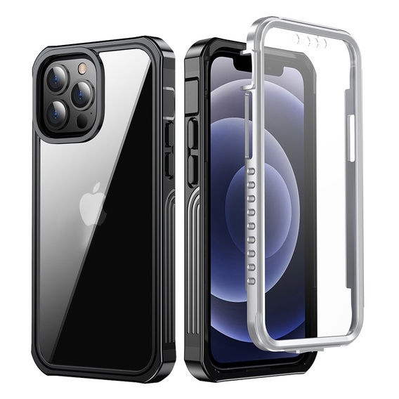 Etui do iPhone 13 Pro Max, Shockproof, z folią, czarne