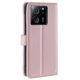 Etui z klapką do Xiaomi 13T / 13T Pro / Redmi K60 Ultra Wallet Zipper Pocket, różowe