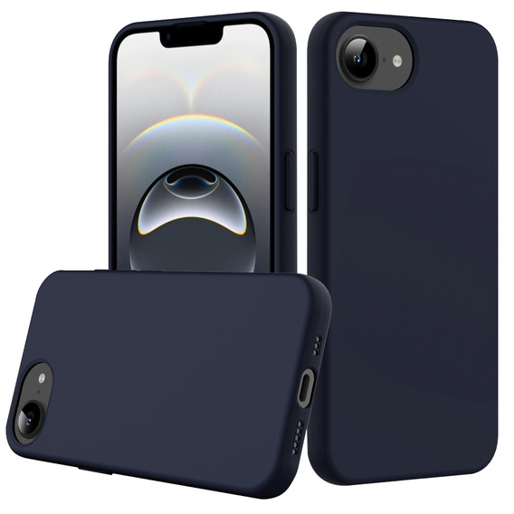 Etui do iPhone 16e, Silicone MagSafe, ciemnoniebieskie