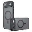 Etui matowe do iPhone 17 Air, do MagSafe, z ochroną aparatów, czarne