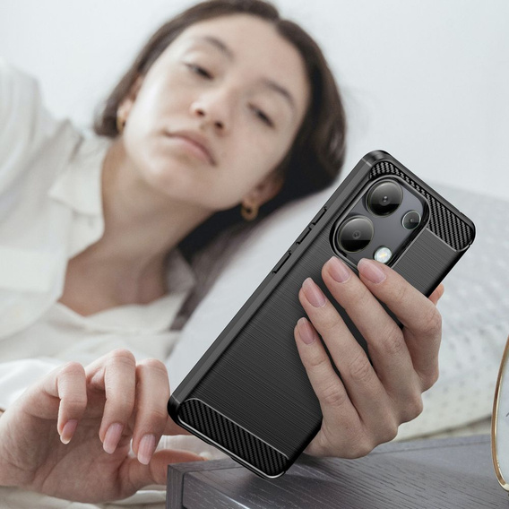 Etui Tech-Protect TPUCarbon do Xiaomi Redmi Note 13 4G, czarne