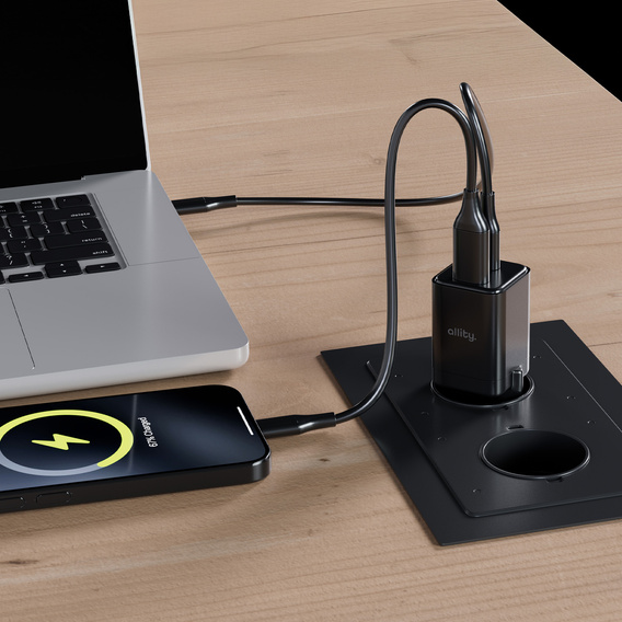 Allity ATC-01 – Ładowarka Sieciowa GaN 30W USB-C + USB-A - czarna