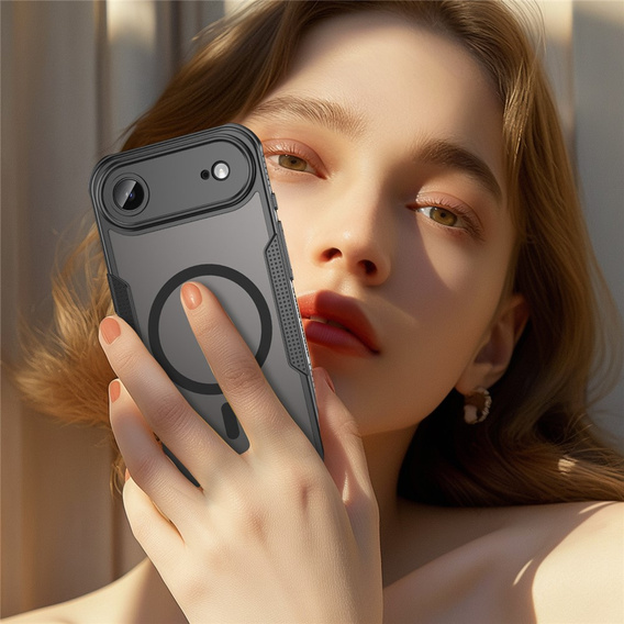 Etui pancerne do iPhone 17 Air, do MagSafe, matowe, czarne