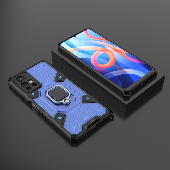 Etui ERBORD Kickstand Honeycomb do Xiaomi Poco M4 Pro 5G / Redmi Note 11S 5G, Blue