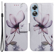 Etui z klapką do Oppo A17, Wallet, Flower białe