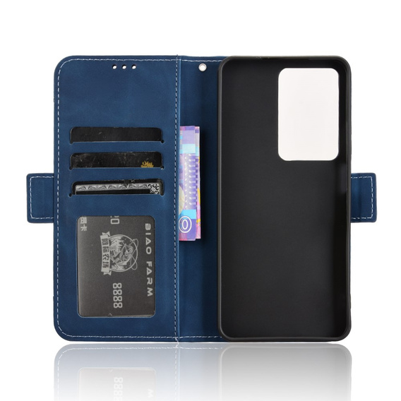 Etui z klapką do Realme 14X / Realme C75, Card Slot, granatowe