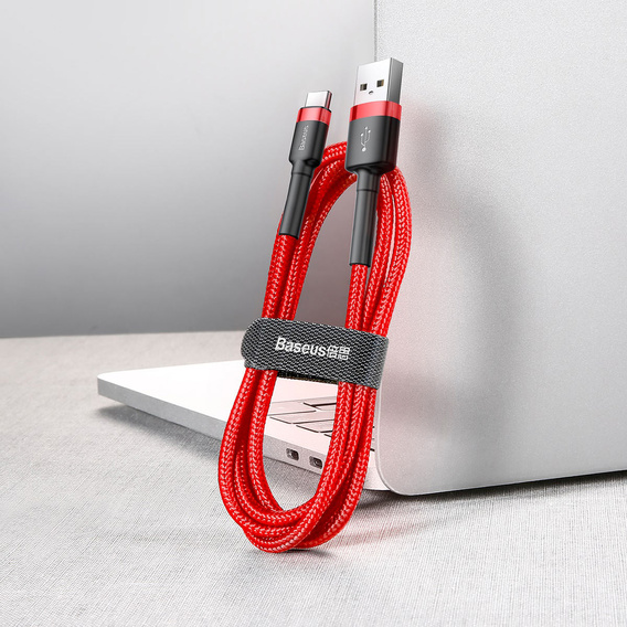 Baseus kabel USB-A na USB-C 0,5 m Cafule 3 A - Czerwono-Czarny