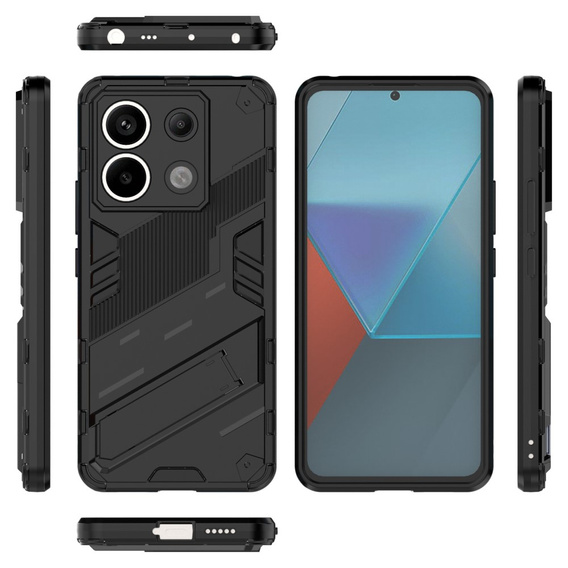 Etui do Xiaomi Redmi Note 13 Pro 5G, Military kickstand, czarne