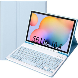 Etui z klawiaturą do Samsung Galaxy Tab S6 Lite 10.4" 2020/2022/2024, Pen Slot, niebieskie