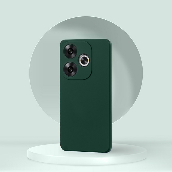 Etui do Xiaomi Poco F6, Silicone Lite, zielone