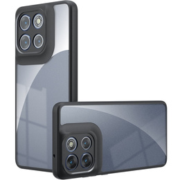 Etui do Xiaomi Redmi 15 5G / 4G, z ochroną aparatu, przezroczyste z czarnymi bokami