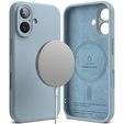 Etui Ringke do iPhone 16, Silicone MagSafe, niebieskie + Szkło Hartowane 9H