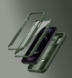 Etui pancerne do iPhone 12 / iPhone 12 Pro, Dexnor CamProtect MagSafe, zielone (Dwie ramki)
