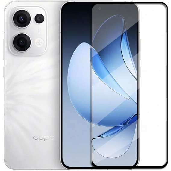 Szkło Hartowane 3D do Oppo Reno 13, czarna ramka