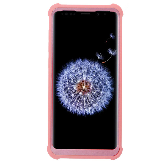 Etui pancerne do Samsung Galaxy S9 Plus, Dexnor Full Body, różowe rose gold