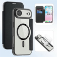 Etui z klapką do iPhone Air, RFID Wallet MagSafe z ochroną aparatu, czarne