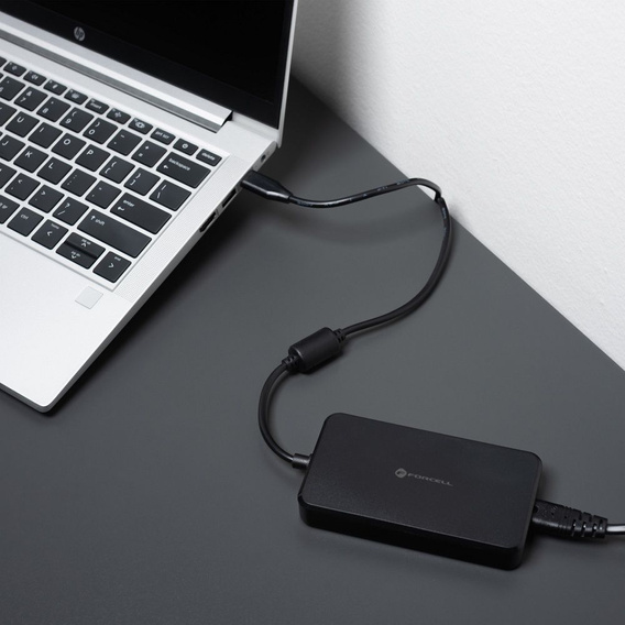 Uniwersalny zasilacz Forcell E856 USB-C 90W z wymiennymi końcówkami do laptopów