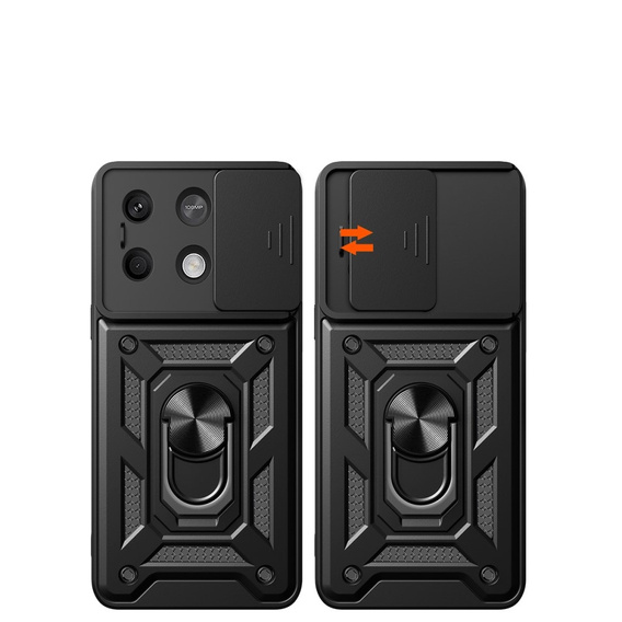 Etui pancerne do Xiaomi Redmi Note 13 5G, CamShield Slide, czarne