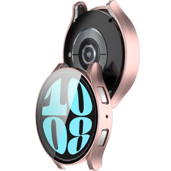 2w1 Etui + Szkło Hartowane do Samsung Galaxy Watch 6 40mm, Różowe złoto