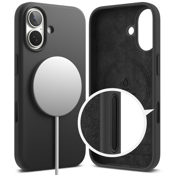 Etui Ringke do iPhone 17, Silicone MagSafe, Black