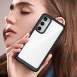 Etui do Samsung Galaxy S23 FE, Fusion Hybrid, przezroczyste / czarne