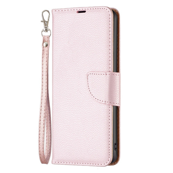Etui z klapką do Samsung Galaxy A54 5G, Wallet Litchi Magnet, różowe rose gold
