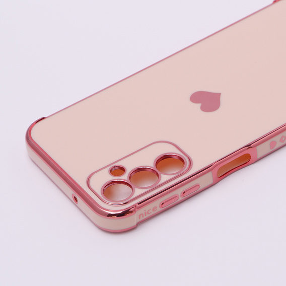 Etui do Samsung Galaxy A14 4G/5G, Electro heart, różowe rose gold