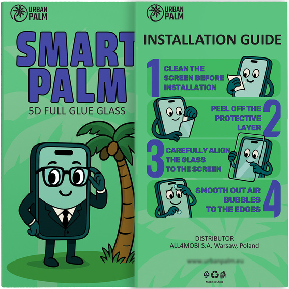 Szkło hartowane 5D Full Glue Smart Palm do iPhone Air