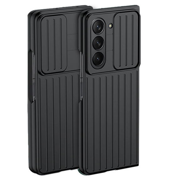 Etui PC Case do Samsung Galaxy Z Fold5 5G, z ochroną aparatu, czarne