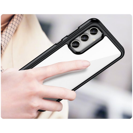 Etui do Samsung Galaxy S23 FE, Fusion Hybrid, przezroczyste / czarne