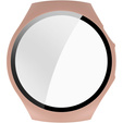 2w1 Etui z twardą ramką i szkłem hartowanym do Huawei Watch 5 46mm- różowe