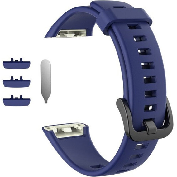 Pasek Silikonowy do Huawei Band 6 / Honor Band 6, Dark Blue
