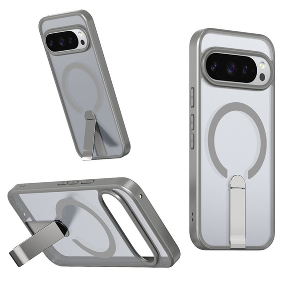 Etui Fusion Hybrid do Google Pixel 10 Pro XL, do MagSafe, z podstawką, szare