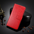 Etui z klapką do Xiaomi 13 Lite, Crazy Horse Wallet, czerwone