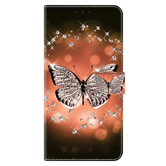 Etui z klapką do Xiaomi Redmi Note 12 4G, Wallet, Butterfly czarne