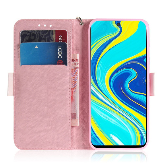 Etui z klapką do Xiaomi Redmi Note 9S / 9 Pro / 9 Pro Max, Wallet, Magnolia Flowers szare